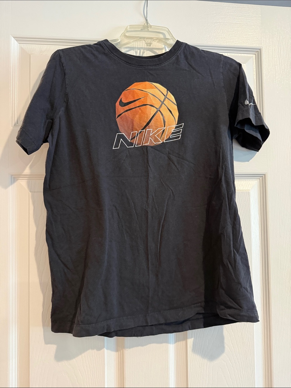 Nike Black T-Shirt with Orange Basketball Graphics